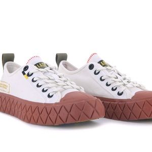 Palladium Ace Supply Lo canvas unisex sneaker Star White Men 8  Wm 9.5 camo sole